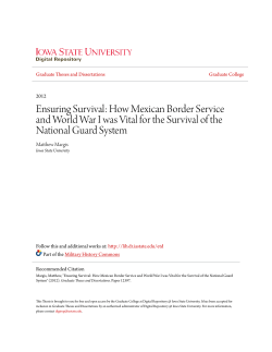 Ensuring Survival: How Mexican Border Service and World War I