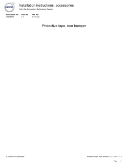 Protective tape, rear bumper Protective tape, rear bumper