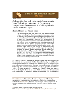 Collaborative Research Networks in Semiconductor Laser