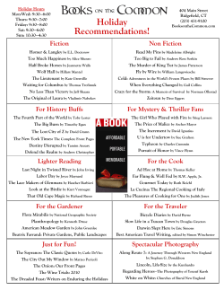 Holiday Recommendations!