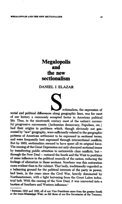 Megalopolis and the new sectionalism