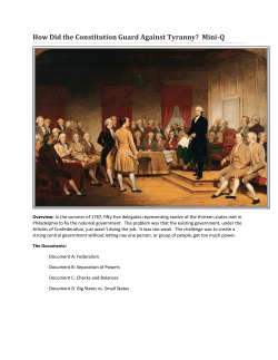 How Did the Constitution Guard Against Tyranny? Mini-Q