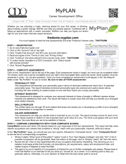 MyPLAN - Fredonia.edu