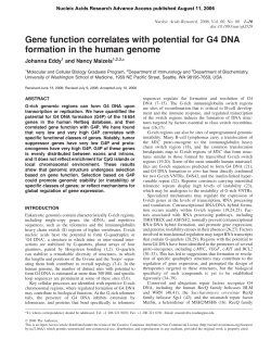 Gene function correlates with potential for G4 DNA formation in the