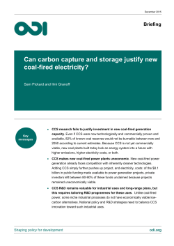 Can carbon capture and storage justify new coal