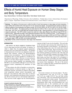 Effects of Humid Heat Exposure on Human Sleep Stages and Body