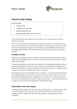 Passive Solar Design