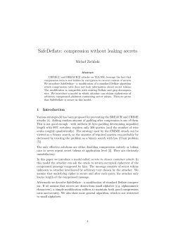SafeDeflate: compression without leaking secrets