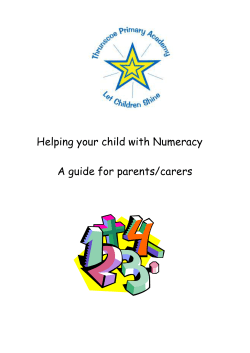 Helping your child with Numeracy A guide for parents/carers
