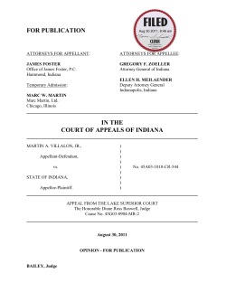 Martin A. Villalon, Jr. v. State of Indiana