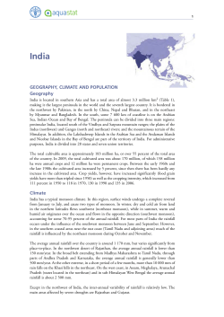GEOGRAPHY, CLIMATE AND POPULATION Geography Climate