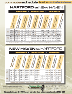 HARTFORD to NEW HAVEN
