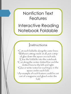 Nonfiction Text Features Interactive Reading Notebook