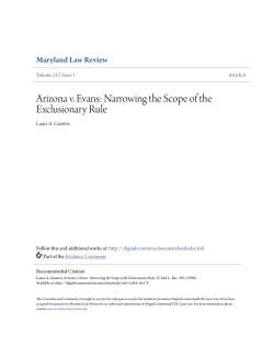 Narrowing the Scope of the Exclusionary Rule