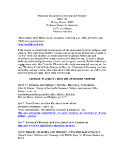 Historical Encounters of Science and Religion