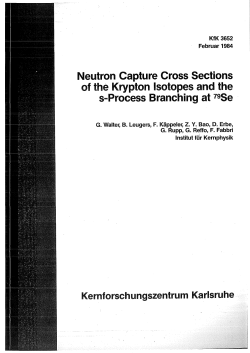 Neutron Capture Cross Sections of the Krypton Isotopes and the s