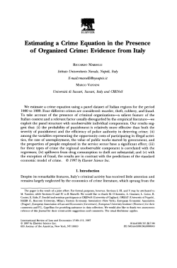 Estimating a Crime Equation in the Presence of Organized Crime