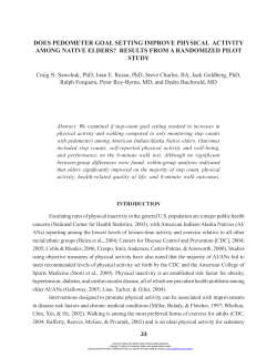 does pedometer goal setting improve physical activity among native