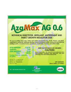 INSECT GROWTH REGULATOR (IGR)