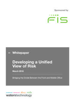 Developing a Unified View of Risk