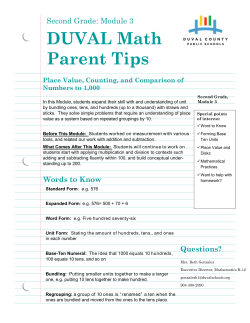 DUVAL Math Parent Tips