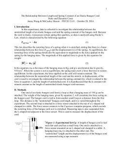 The Relationship Between Length and Stretch of an