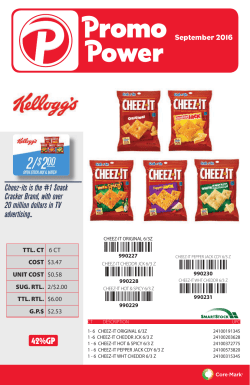 42%GP Cheez-its is the #1 Snack Cracker Brand, with - Core-Mark