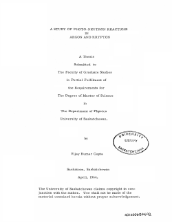 A STUDY OF PHOTO-NEUTRON REACTIONS IN ARGON AND