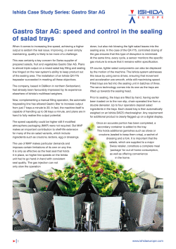 Gastro Star AG: speed and control in the sealing of