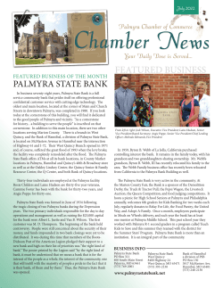 PALMYRA STATE BANK