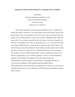 Equations of Motion (EOM) - Jack Simons