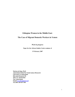 Ethiopian Women in the Middle East