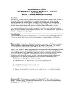 Document Based Question The Opening Shots of the Civil War