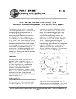 pdfBasic Concepts: Hydrology, the Hydrologic Cycle