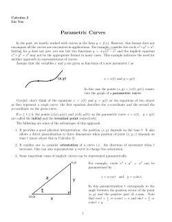 Parametric Curves