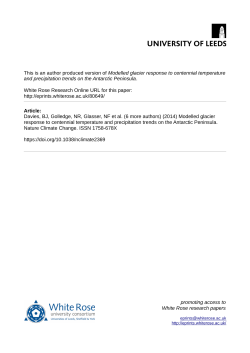 Modelled glacier response to centennial temperature and
