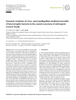 Seasonal variations of virus- and nanoflagellate