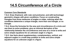 14.5 Circumference of a Circle