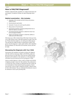 Sheet 2 - How is FAS/EAF Diagnosed?