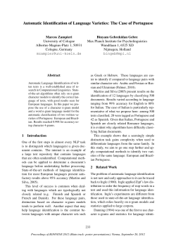 Automatic identification of language varieties: The case of Portuguese