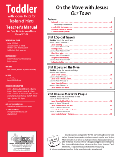 Toddler On the Move with Jesus