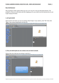 flora gardens school scratch club &ndash; bees and bananas!