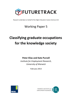 Classifying graduate occupations for the knowledge society