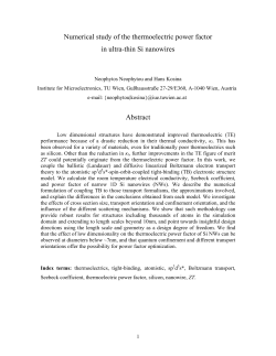 Numerical study of the thermoelectric power factor in ultra