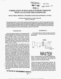correlation of hole size in support windows with