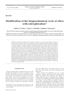 Modification of the biogeochemical cycle of silica