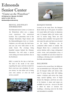 Rental Brochure - Edmonds Senior Center