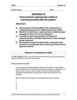CAPS Module 24 - Temple University College of Education