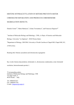 in press - Biology Department | UNC Chapel Hill