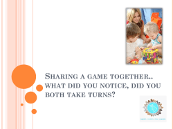 Sharing a game together..what did you notice, did